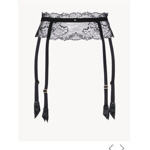 NWT La Perla Exotique Lace and Silk Garter Belt Size 2/ Small Xx 1398